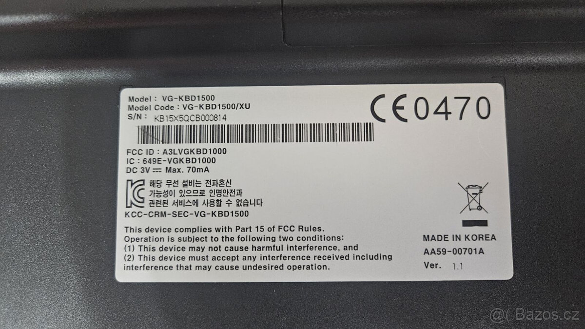 Bluetooth klávesnice k TV Samsung - 3