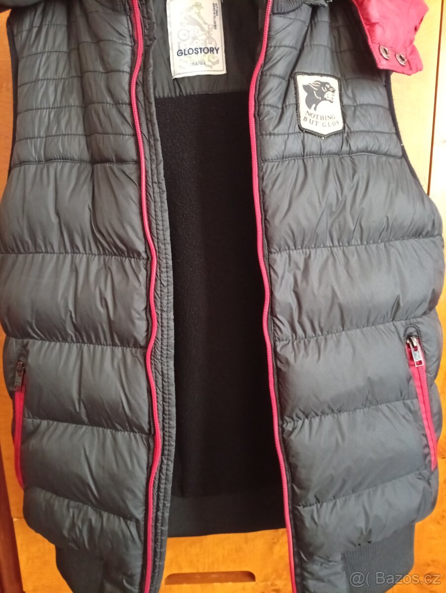 Zimní černá vesta. Vel. 158/164 - 3