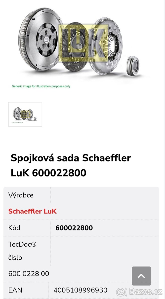 Spojkový set Luk 600 0228 00 2.0 TDI - 3