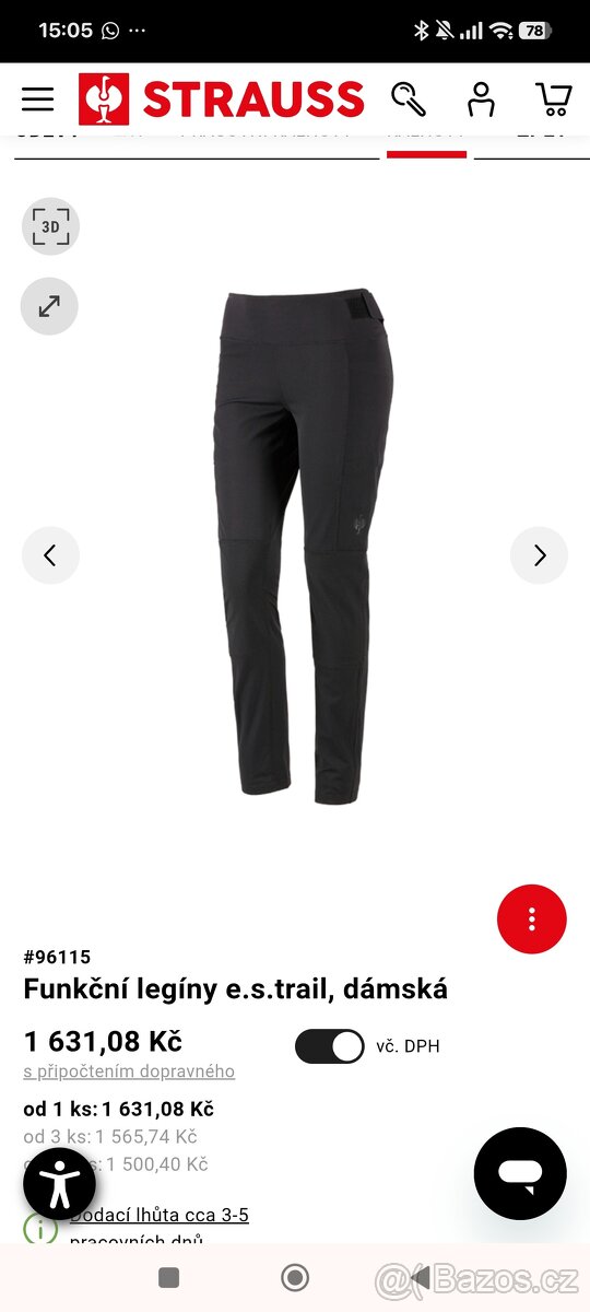 Dámské legíny/kalhoty Engelberg Strauss 40 - 3