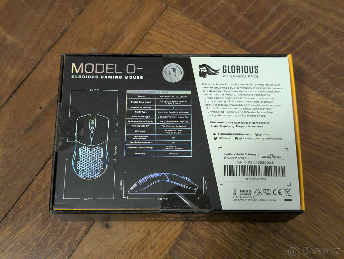 Herní myš Glorious PC Gaming Race Model O- glossy white - 3