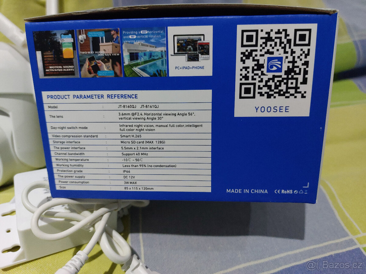 Venkovní WIFI kamera-OBOUSTRANNÝ ZVUK 530KČ Aplikace YOSSE - 3