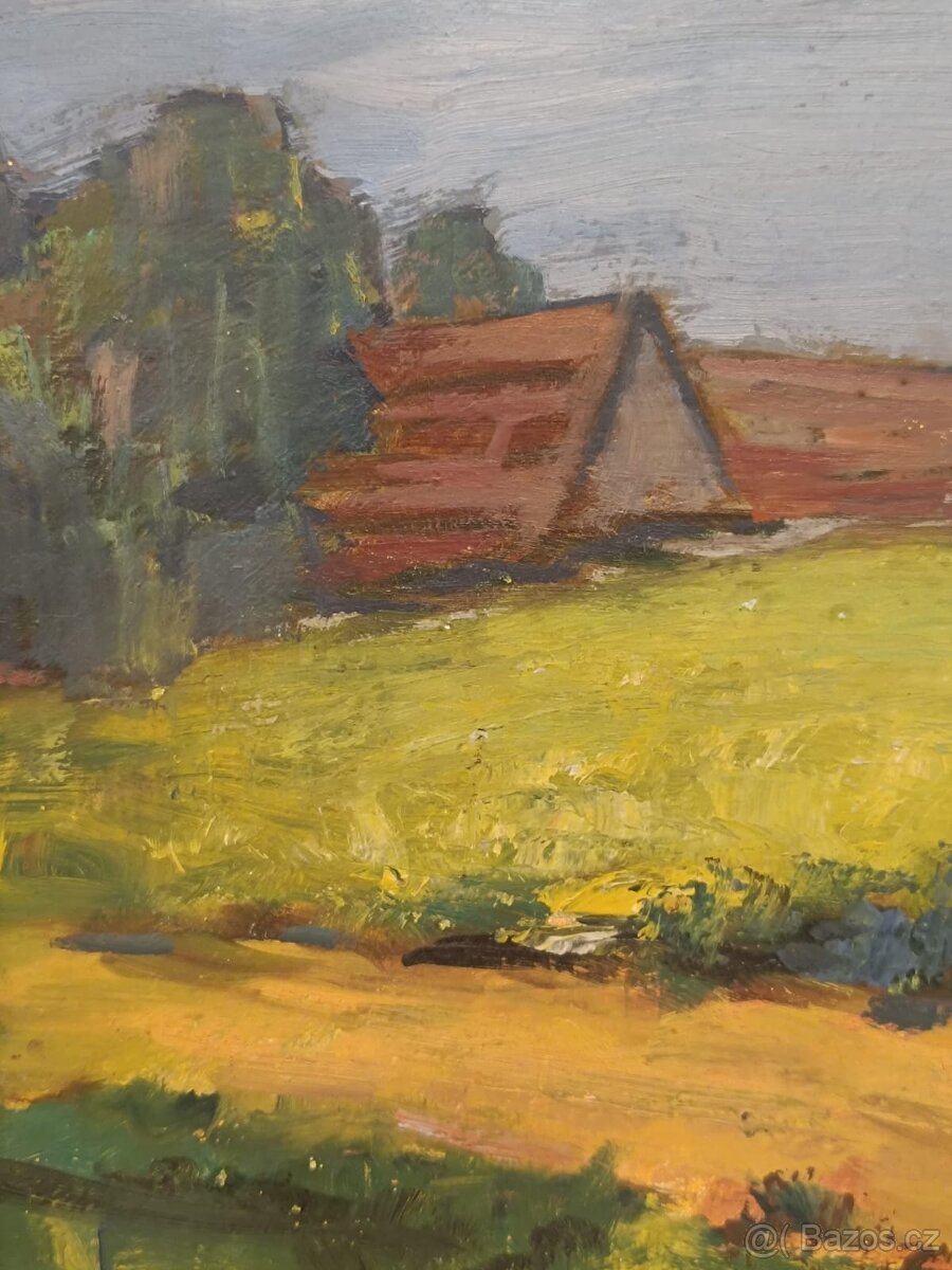 Obraz Jindřichův Hradec, Cihelna, olej 37x40 - 3