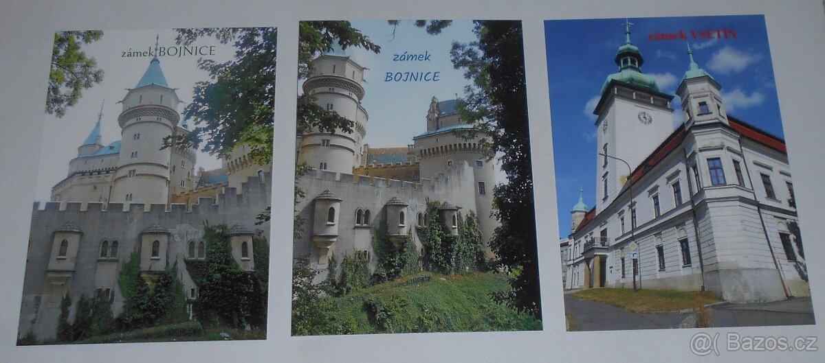 pohlednice hrady, zámky, rozhledny.... vlastní tvorba - 3