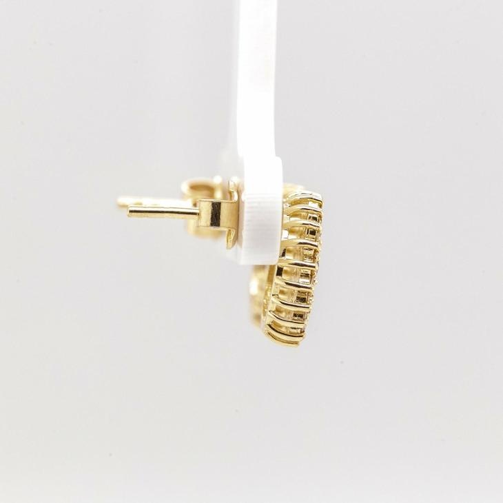 14K náušnice s diamanty 0,47ct - Certifikát AIG - 3