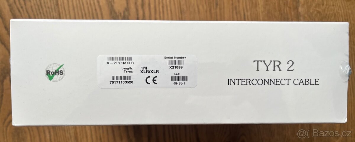 Analogový signálový kabel 2x1m Nordost TYR2 XLR - 3