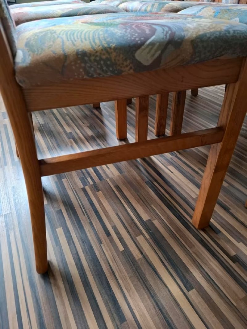 Židle jídelní masivní - 6 ks, pěkný stav - 3