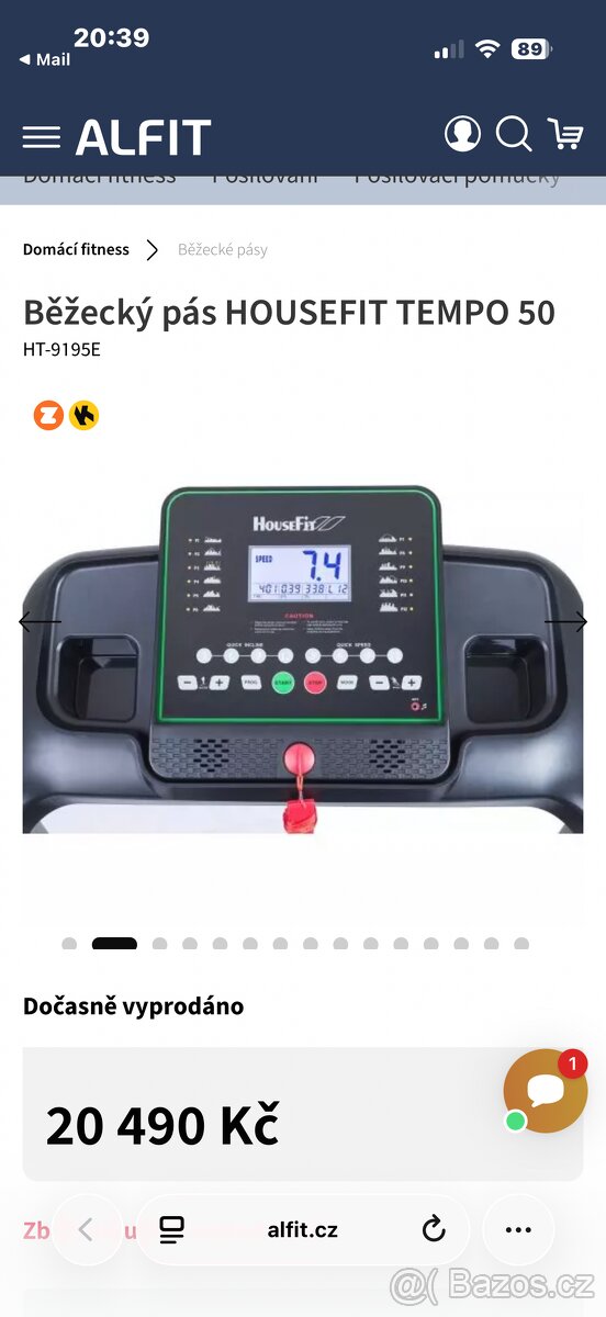 Běžecký pás HOUSEFIT TEMPO 50 - 3