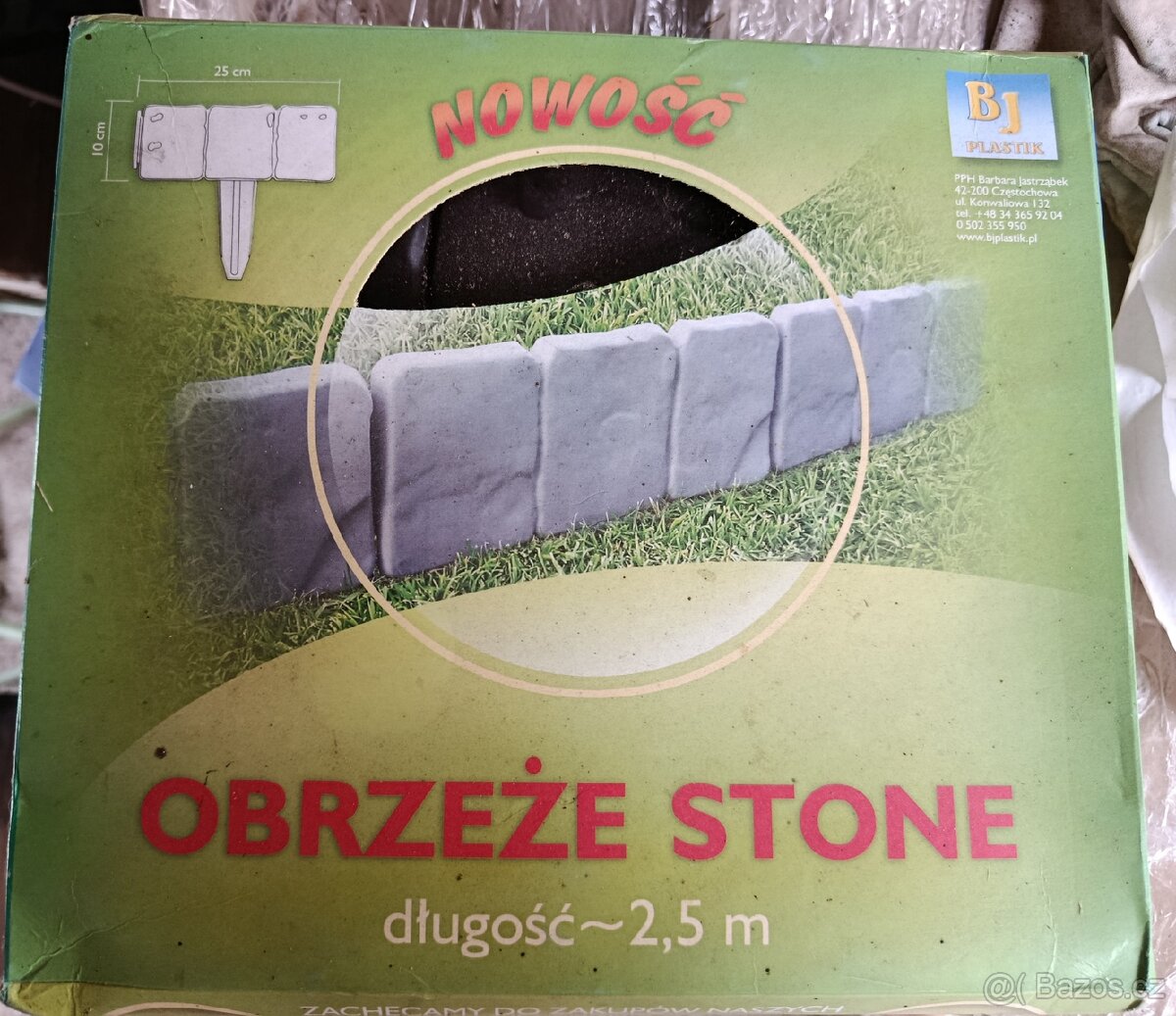 Zahradní plastový obrubník 2,5m - 3