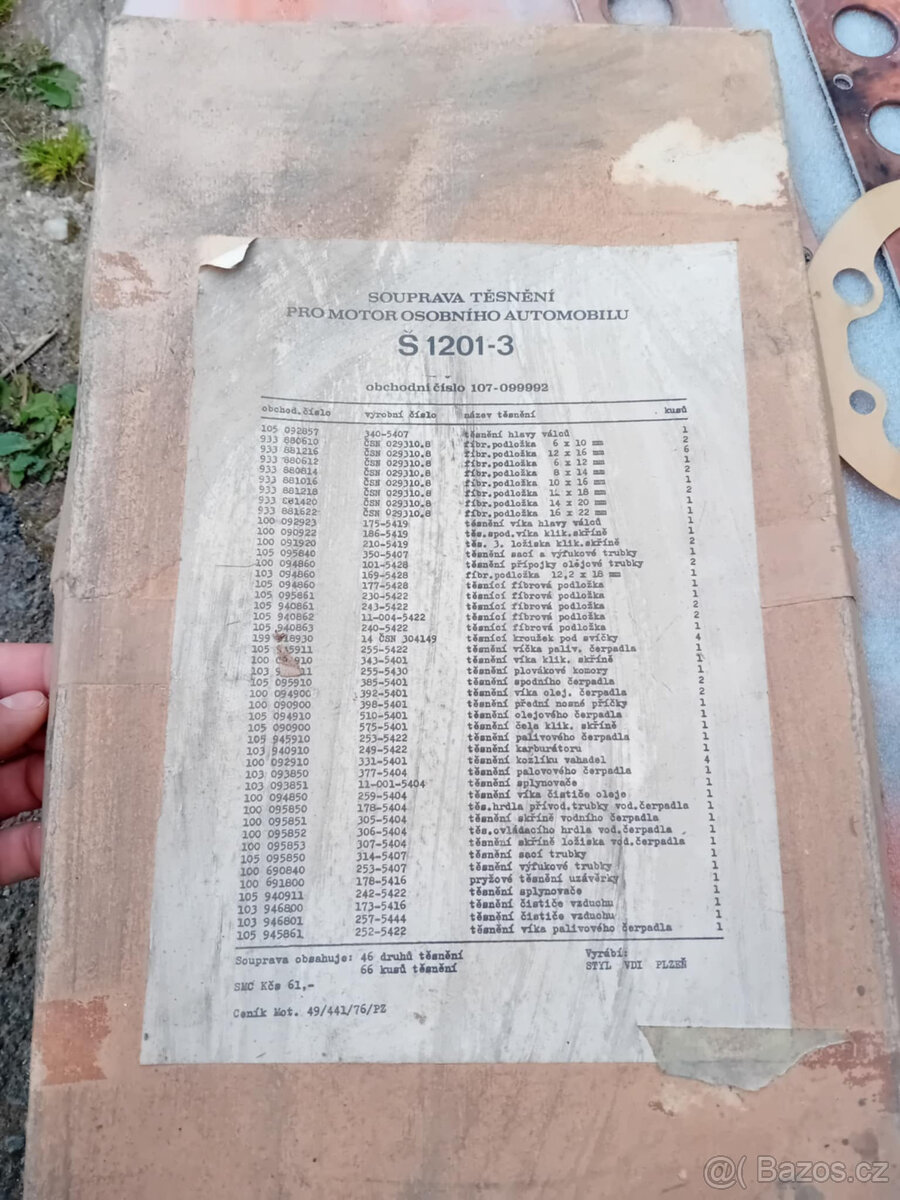 Těsnění škoda 1201 1202 1203 - 3