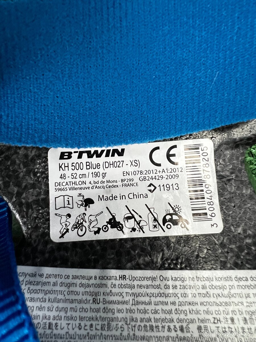 Dětská cyklistická helma BTWIN XS modrá - 3