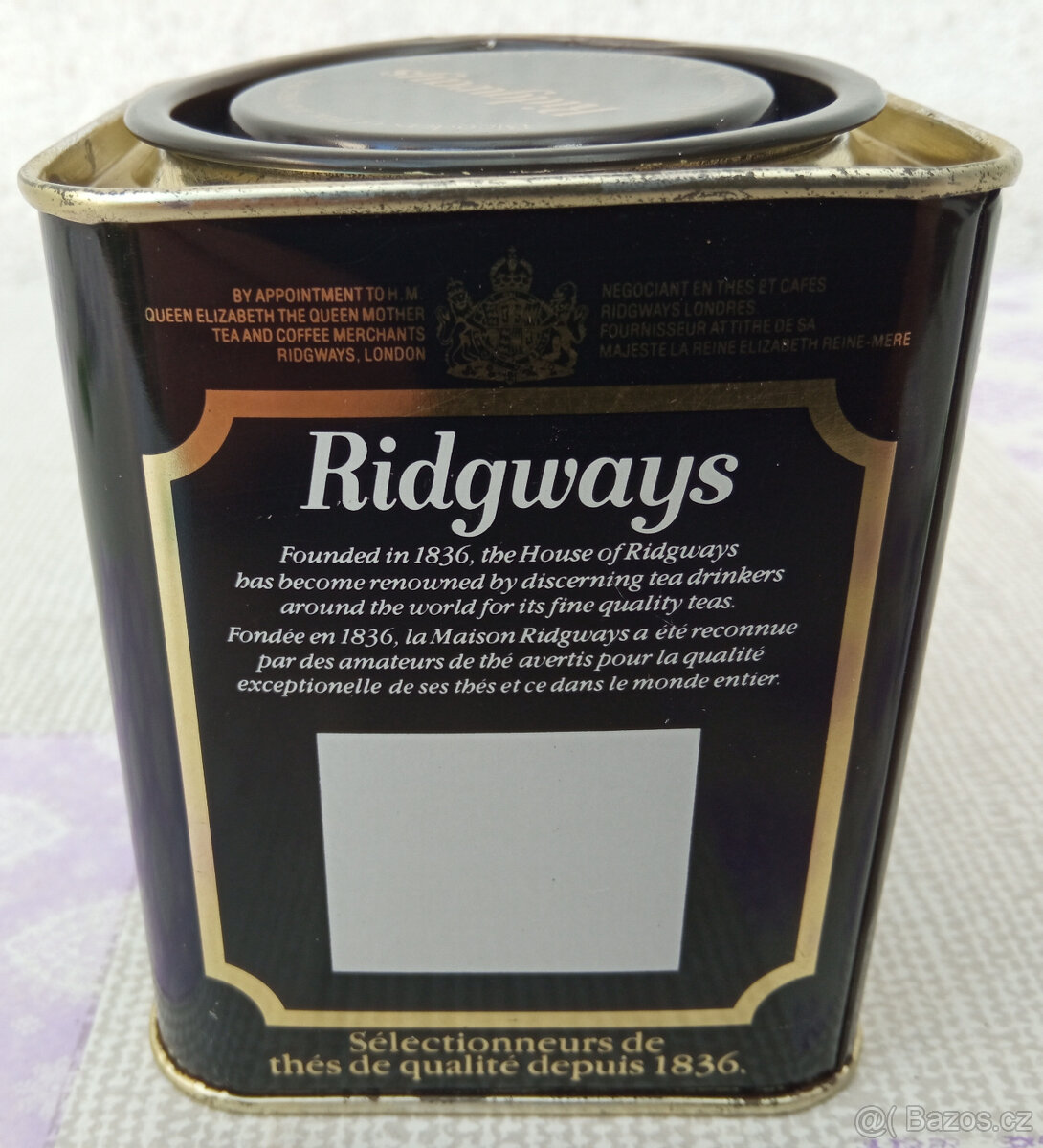 Plechová retro krabička od čaje Ridgways - 3