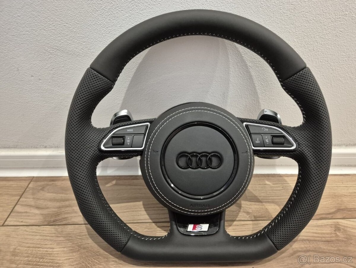 VOLANT AUDI KOŽENÝ MULTIFUNKCNY + airbag + PADLA - 3