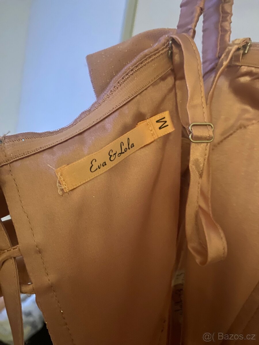 Eva & Lola Růžové Dámské Třpytivé Šaty - 3