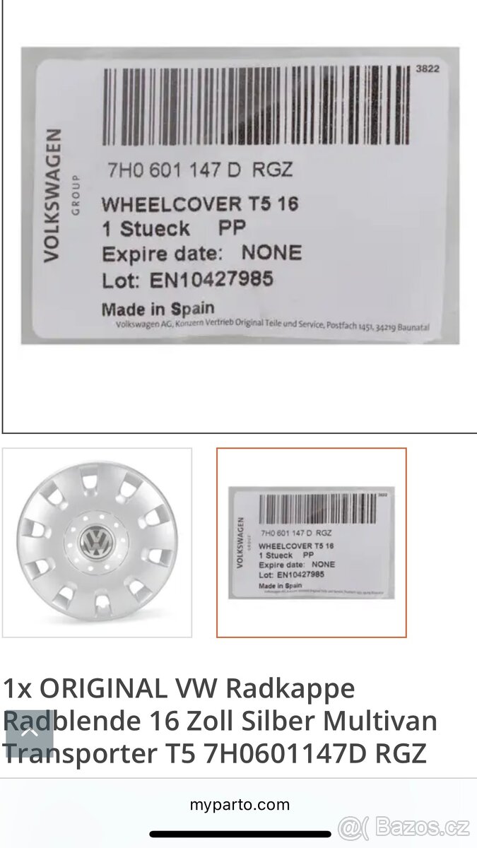 Kola VW T5 s disky 16” - 3