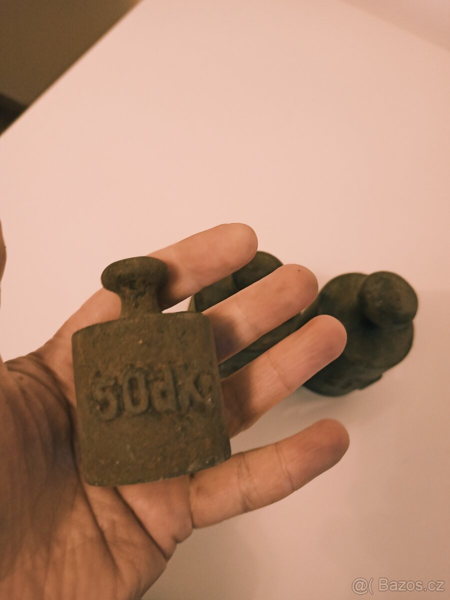 Starožitné závaží 3 kusy - 3