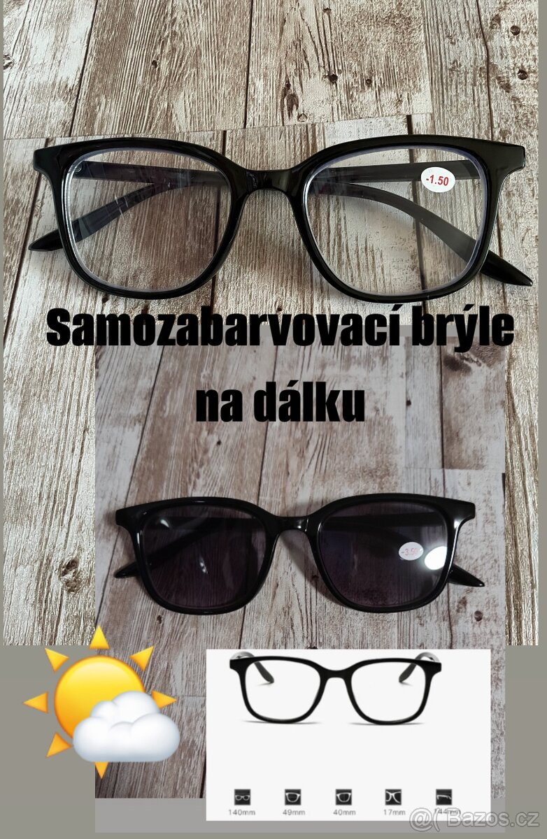 Samozatmavovací dioptrické brýle na dálku - 3