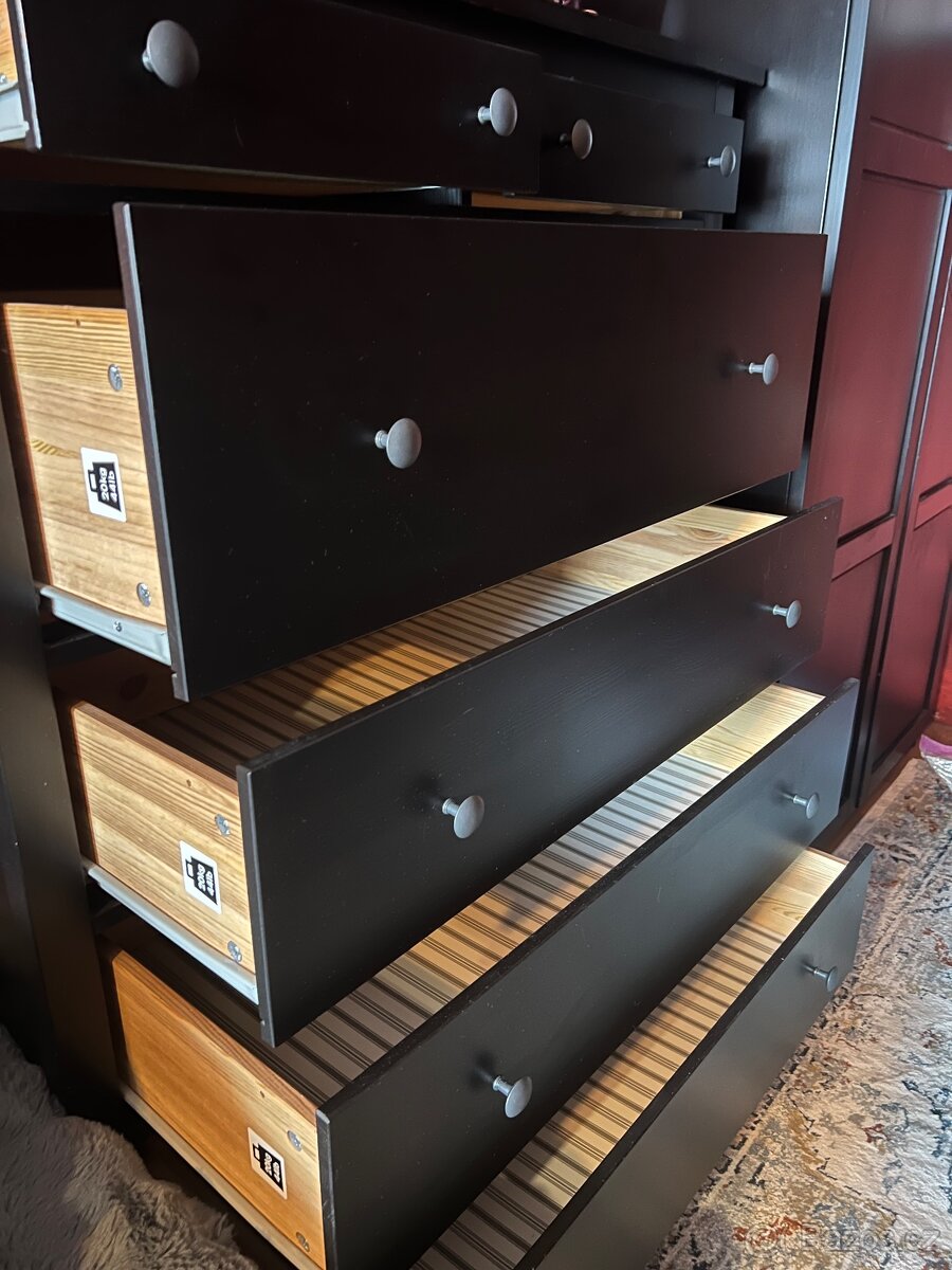 Komoda HEMNES z Ikei 2x černá - 3