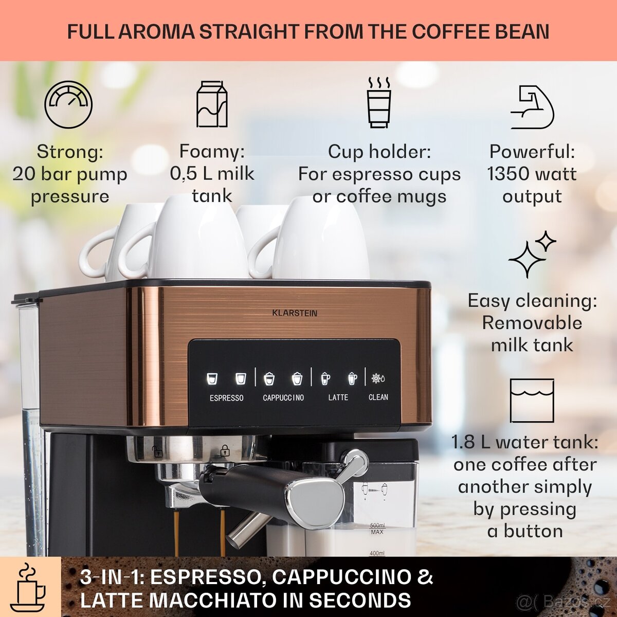 Kávovar Arabica Comfort s portafiltrem - 3