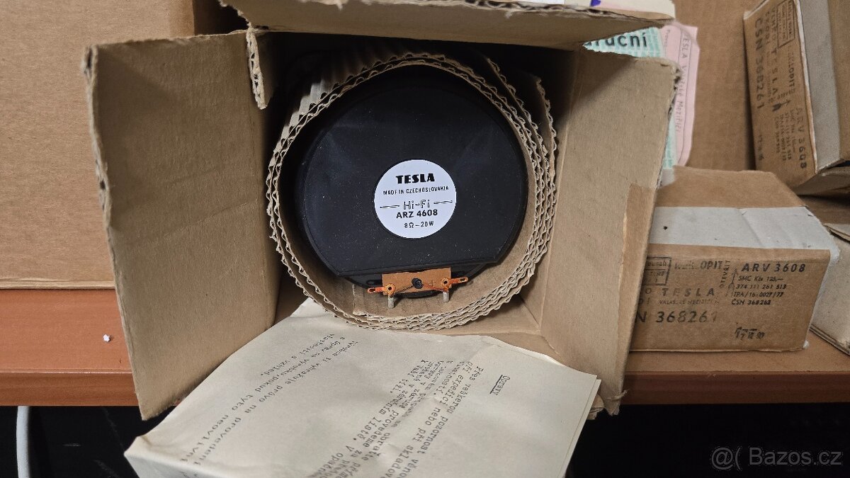 TESLA ARN 8608, ARZ 4608, ARV 3608 nepoužité reproduktory - 3
