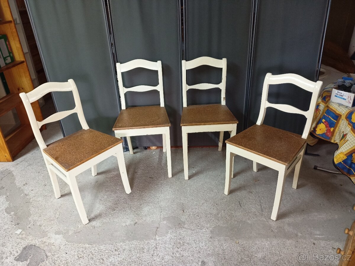 Prodám 4 x hezké selské židle z masivu - 3