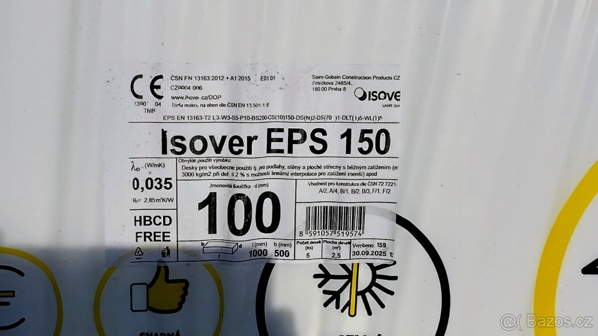 Podlahový polystyren Isover EPS 150 100 mm - 3