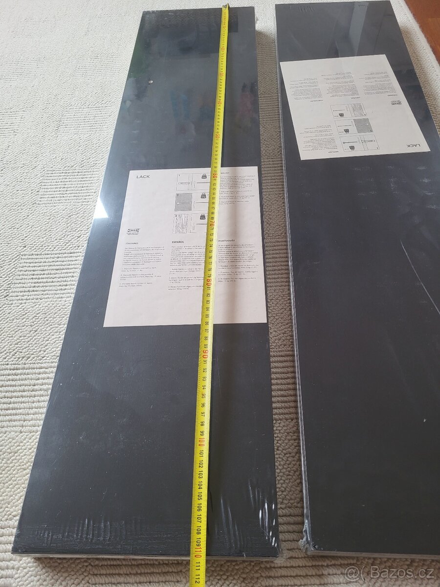2x černé police z Ikey nové - 3