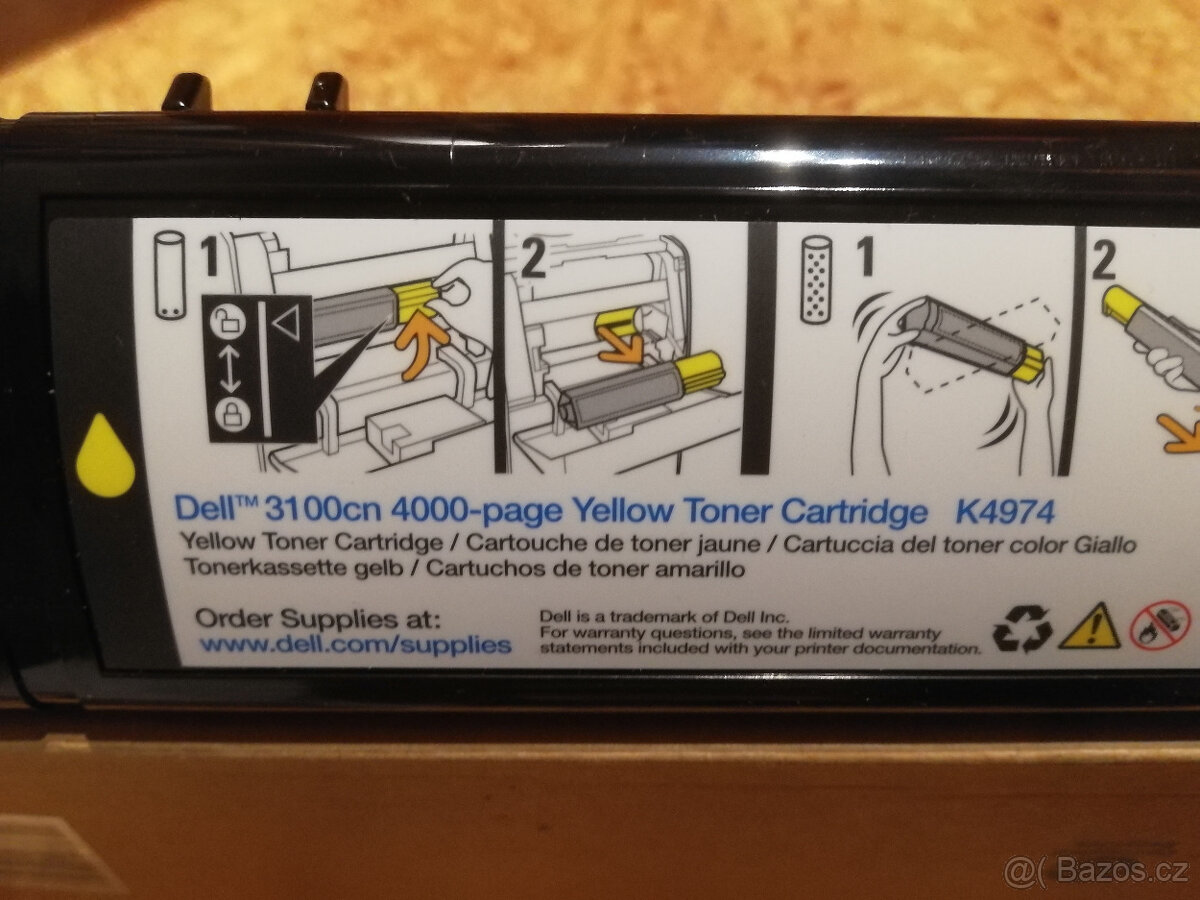 toner Dell color laser printer 3100cn zluty novy - 3