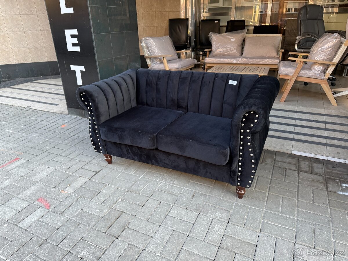 Sedačka dvojsed. černá NOVÁ 2. jakost - 3