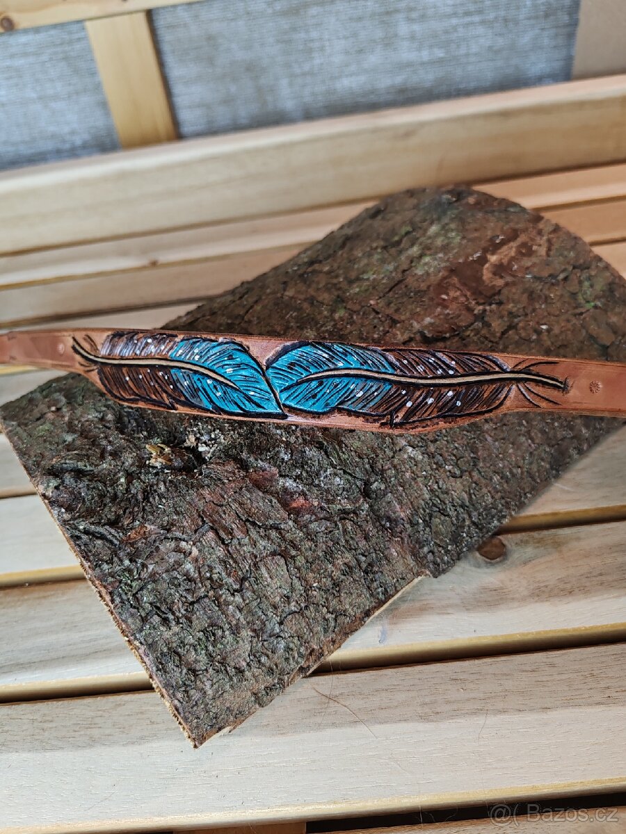 Čelenka zdobená peříčky - nová - 3