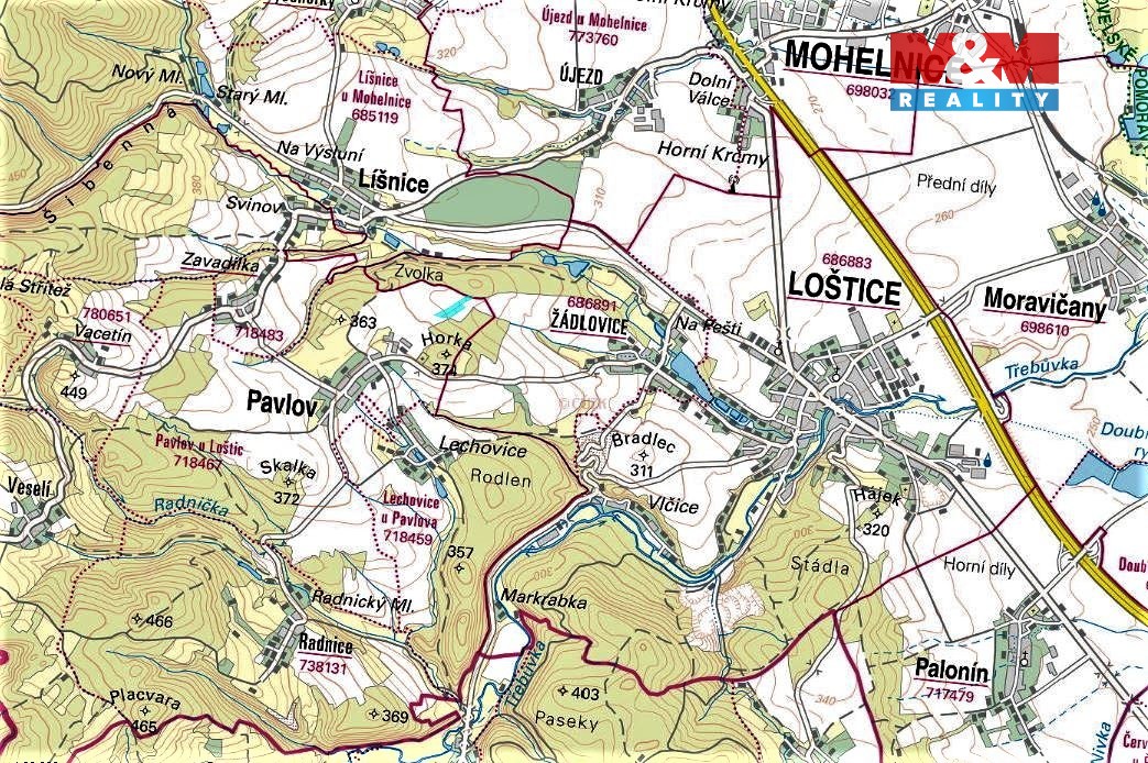 Prodej pole, 11645 m², Pavlov u Loštic - 3