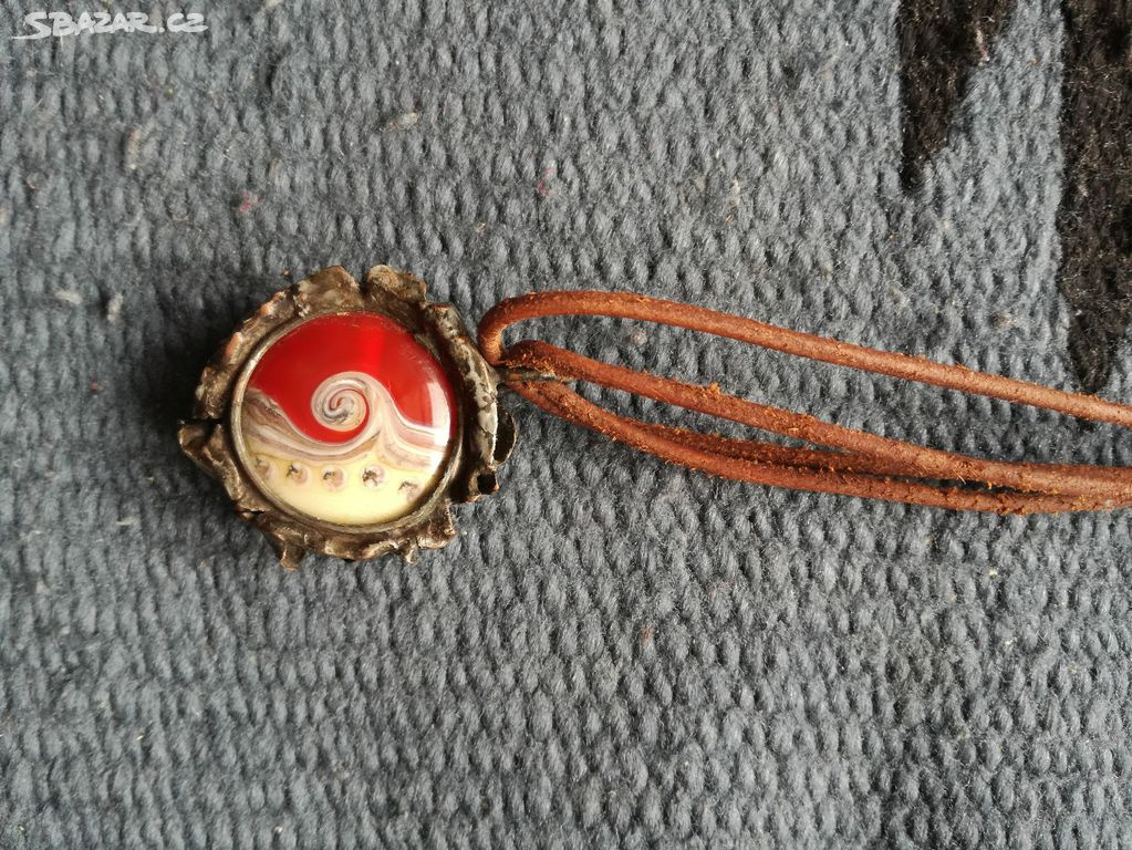 PŘÍVĚŠEK NA KRK, Ruční práce, KOV a SKLO, ŠPERK - 3