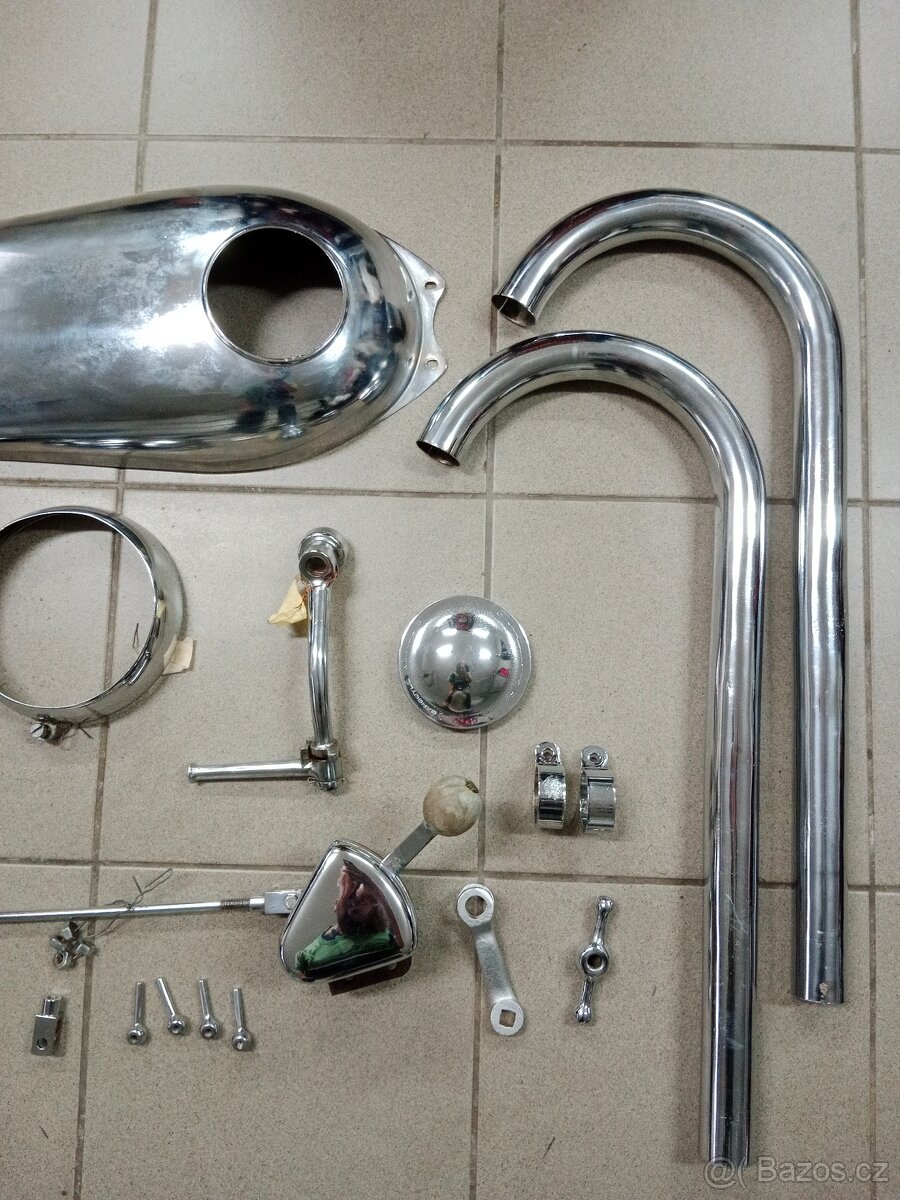 ČZ 250, 175 Předválečná - Originální díly - Nový Chrom - 3