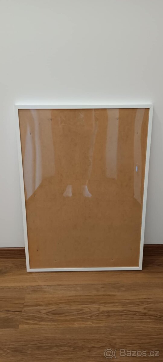 Dřevěný rám na obraz 50x70, bílá, plexi - 3