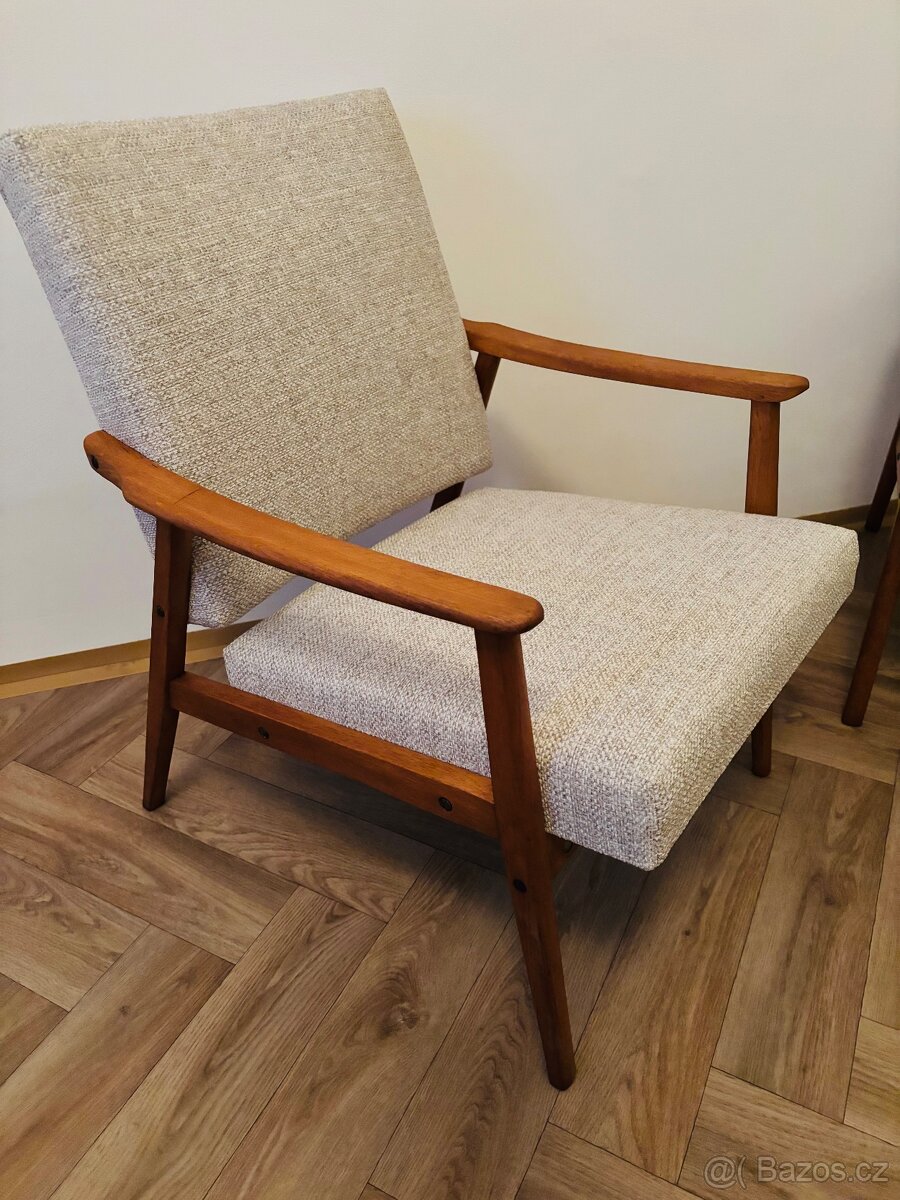 2 Křesla Brusel 60. Léta Po Renovaci - 3