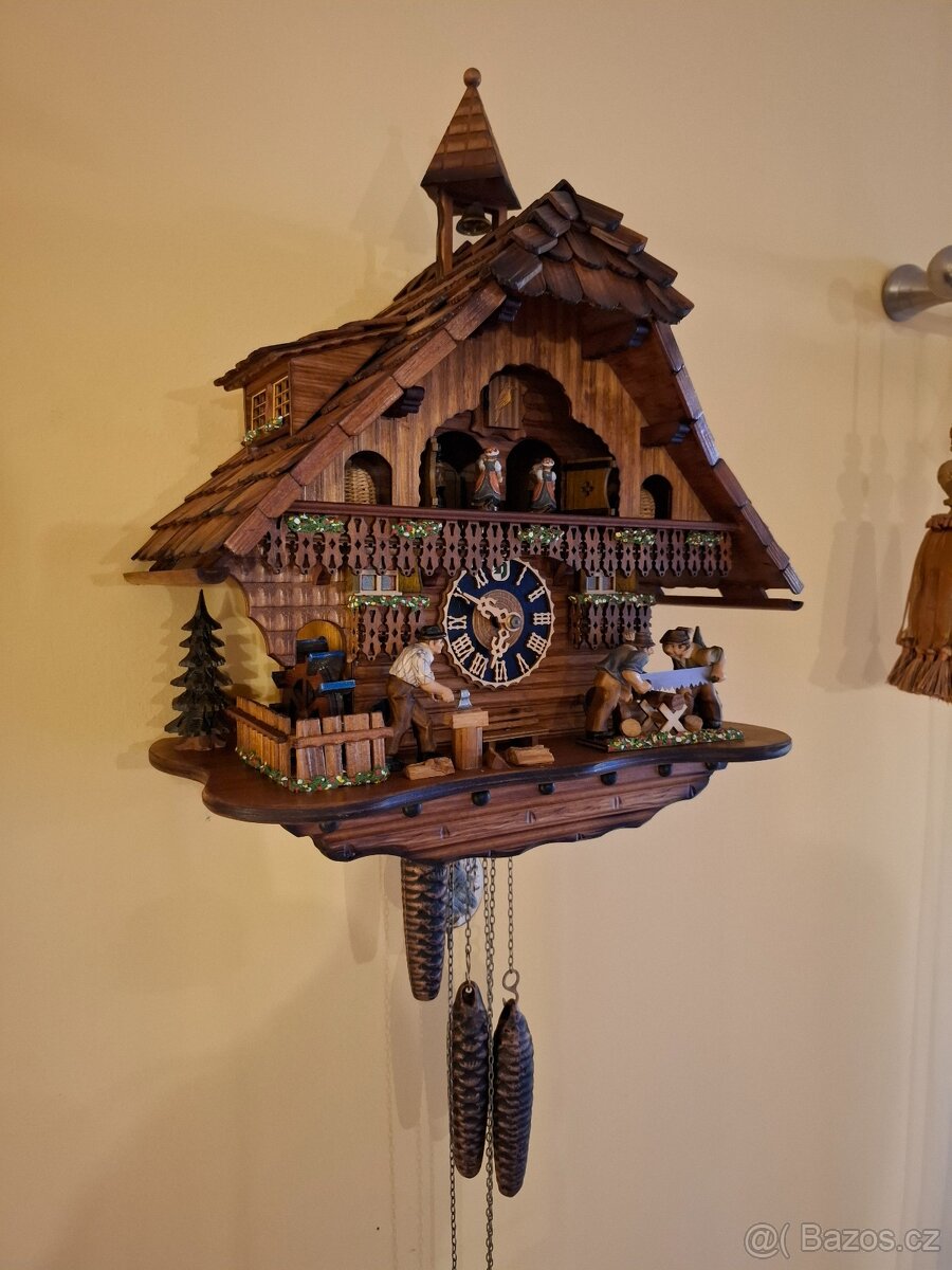 Třizávažove kukačkové hodiny HONES - 3