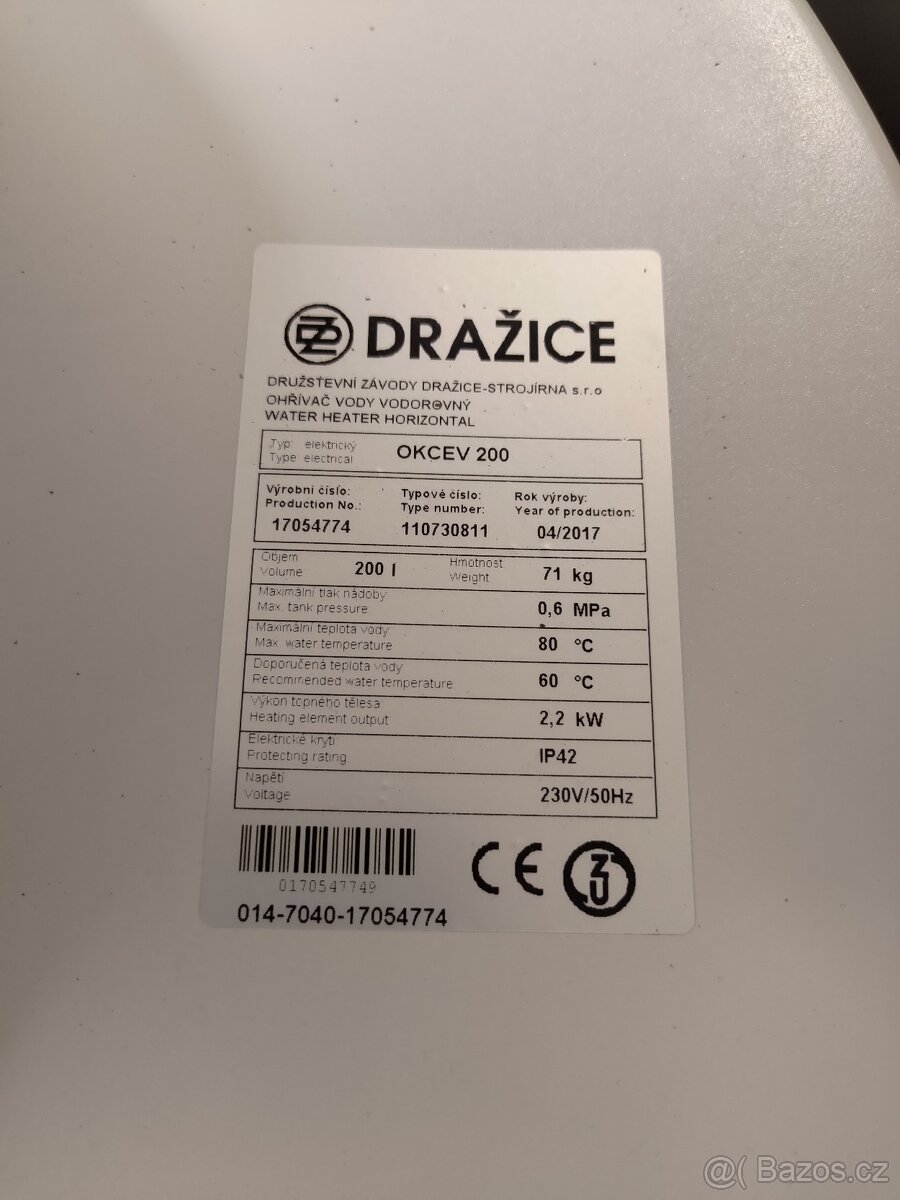 Bojler Dražice OKCEV 200 - 3