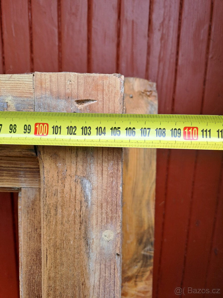 Dřevěné kastlové - špaletové okno 3ks - 3