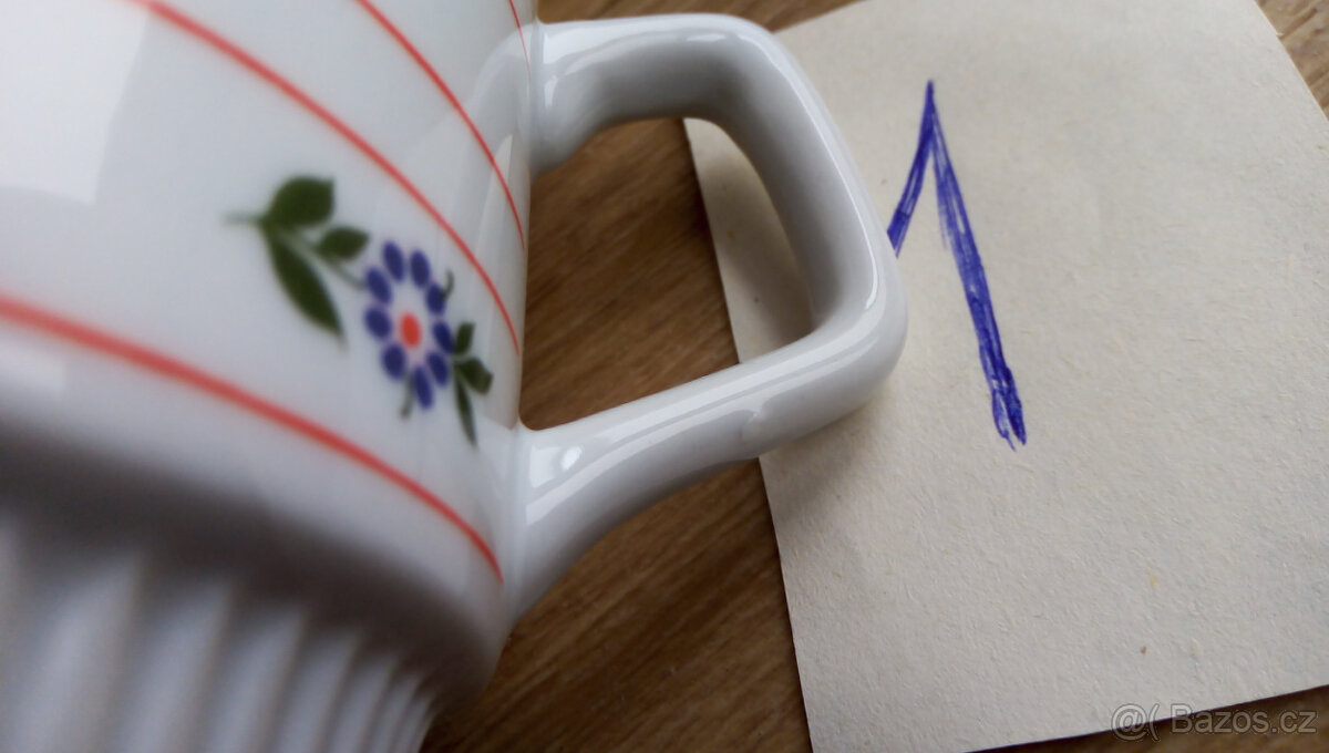 Retro hrnek, Czechoslovakia, Royal Dux Dubí - 3