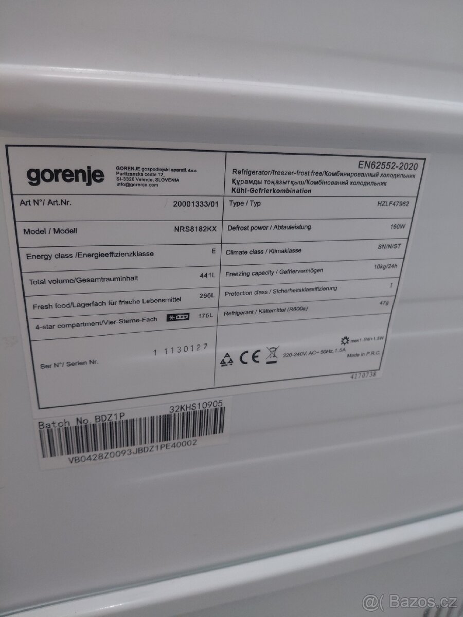 Americká lednice Gorenje NRS8182KX - 3