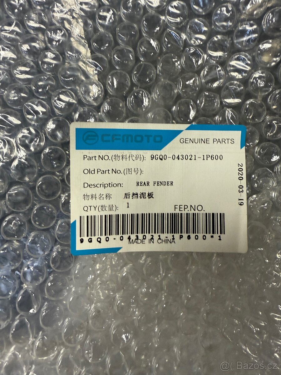 Zadní blatník černý na CFMOTO X520 a X450/X520-A a X450-A - 3