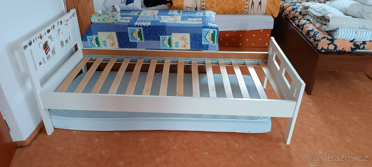 Dětská postel IKEA KRITTER, bílá, 70x160cm s matrací - 3