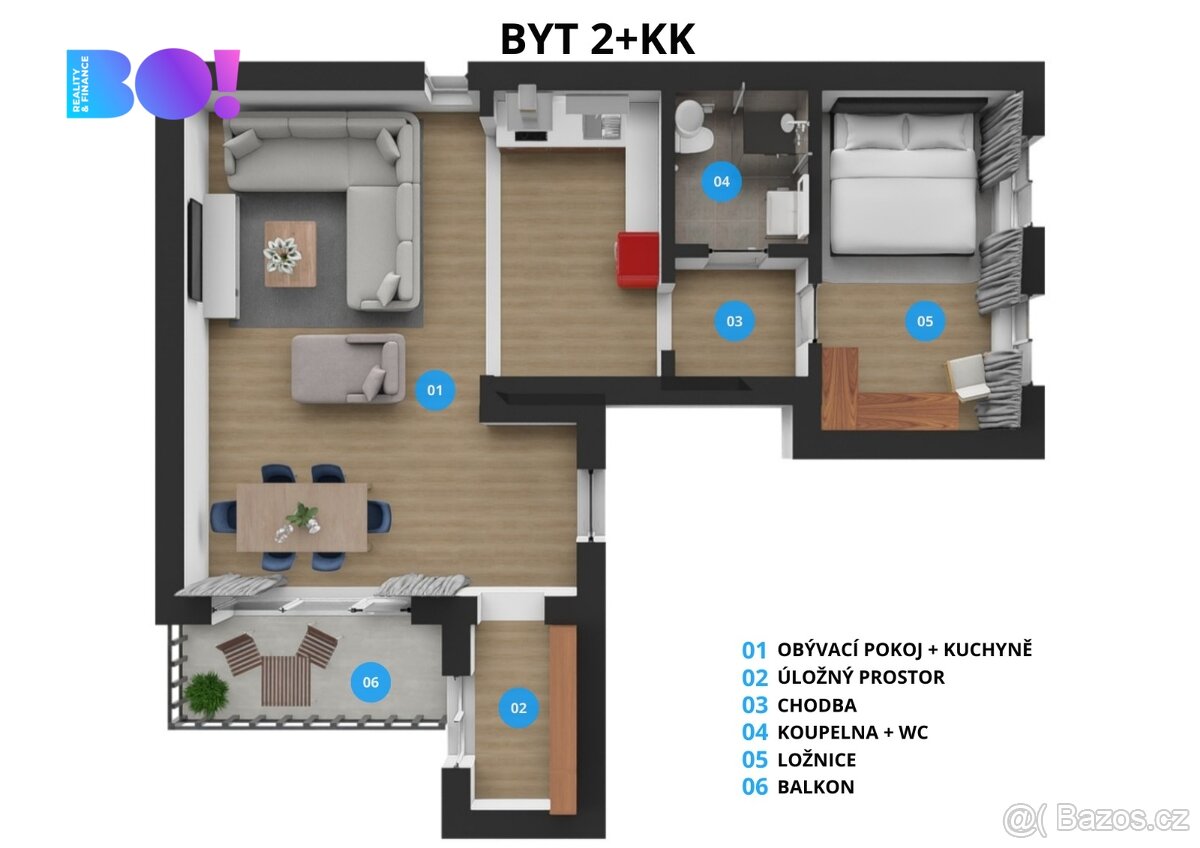 Prodej bytu 2+kk 51m² Třinec - Konská - Widok 3