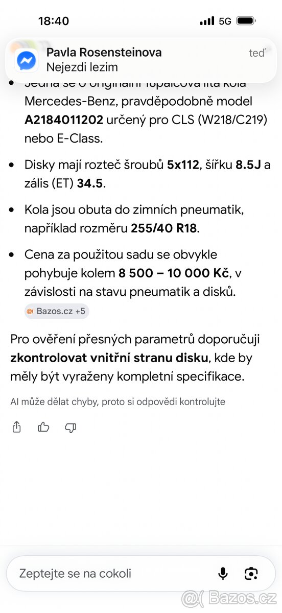 Alu kola 5x112r18 Mercedes E class - 3