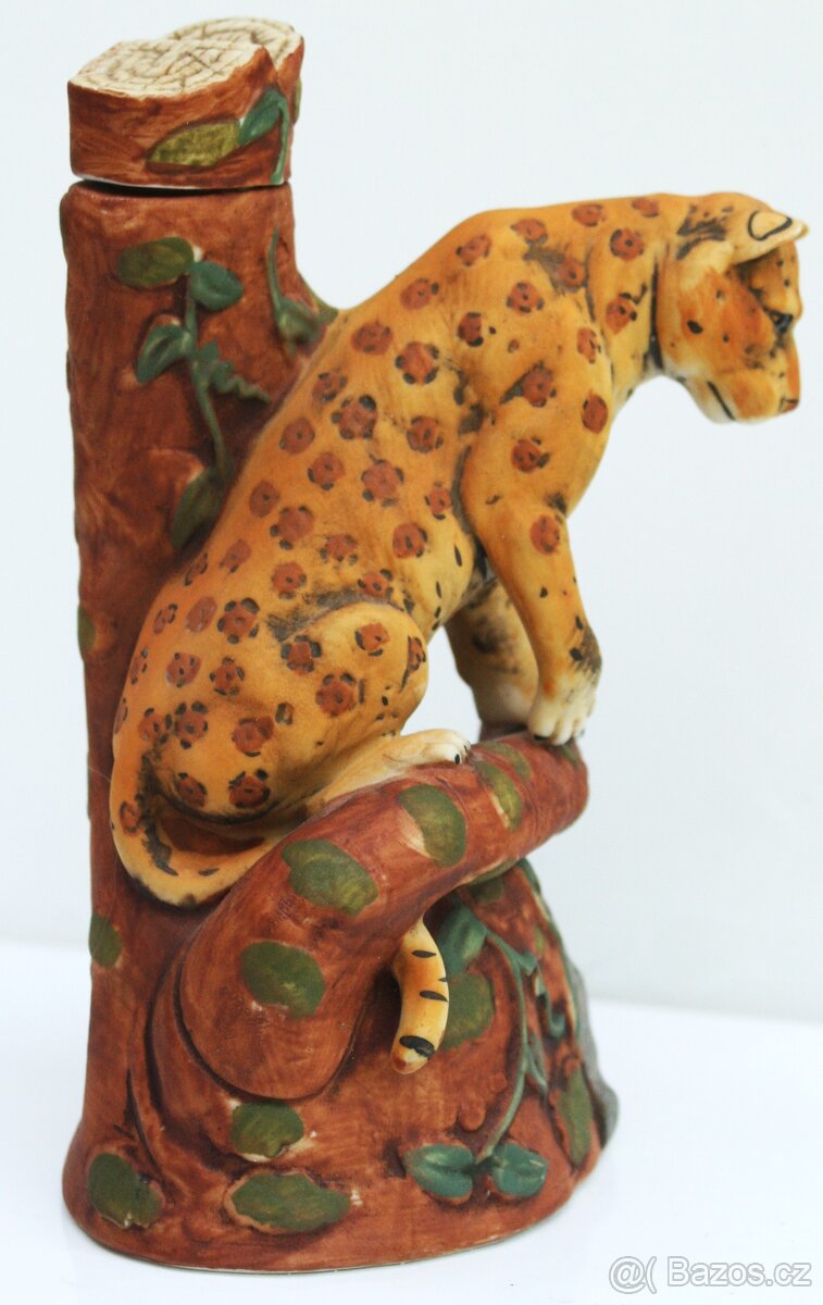 Porcelánová miniaturní karafa SKI COUNTRY Jaguar - 3