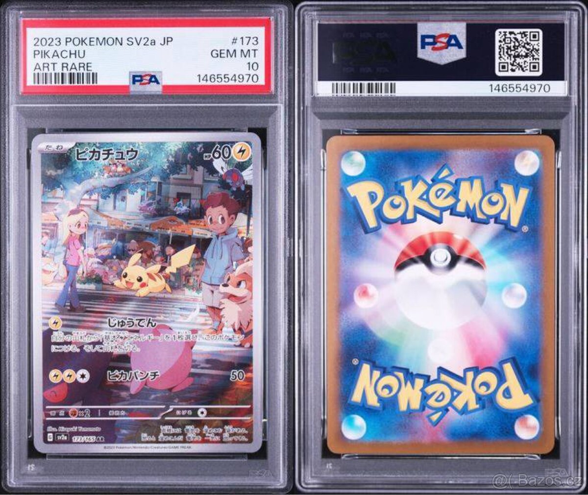 Pokémon Pikachu AR PSA 10 (Japonská edice 151 / SV2a) - 3