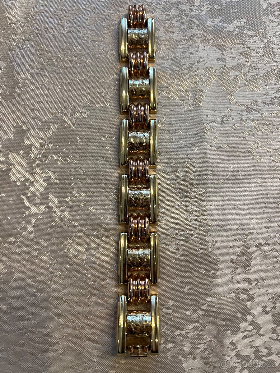 14k zlatý naramek - 3