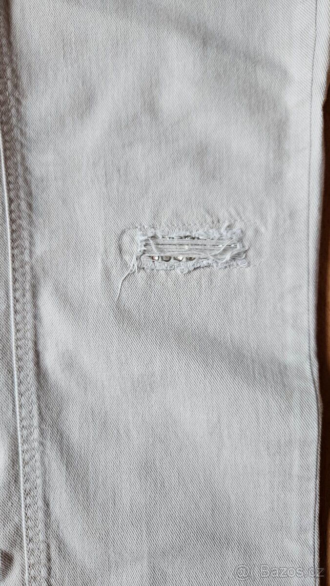 Světlé dámské bokové jeansy - vel.L - 3