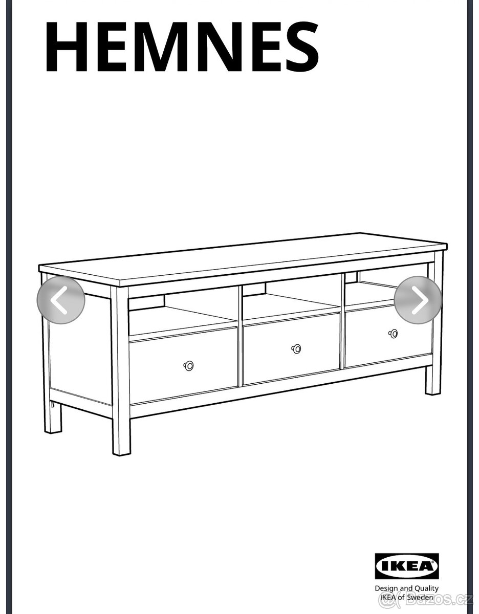 Tv stolek Ikea HEMNES - 3