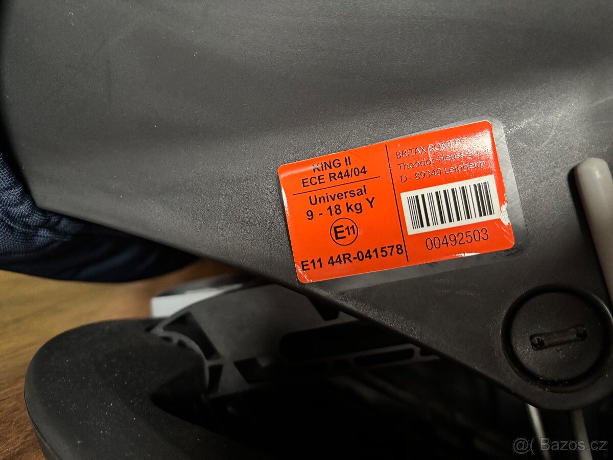 Autosedačka 9-18kg Britax King II Black Series modrá - 3
